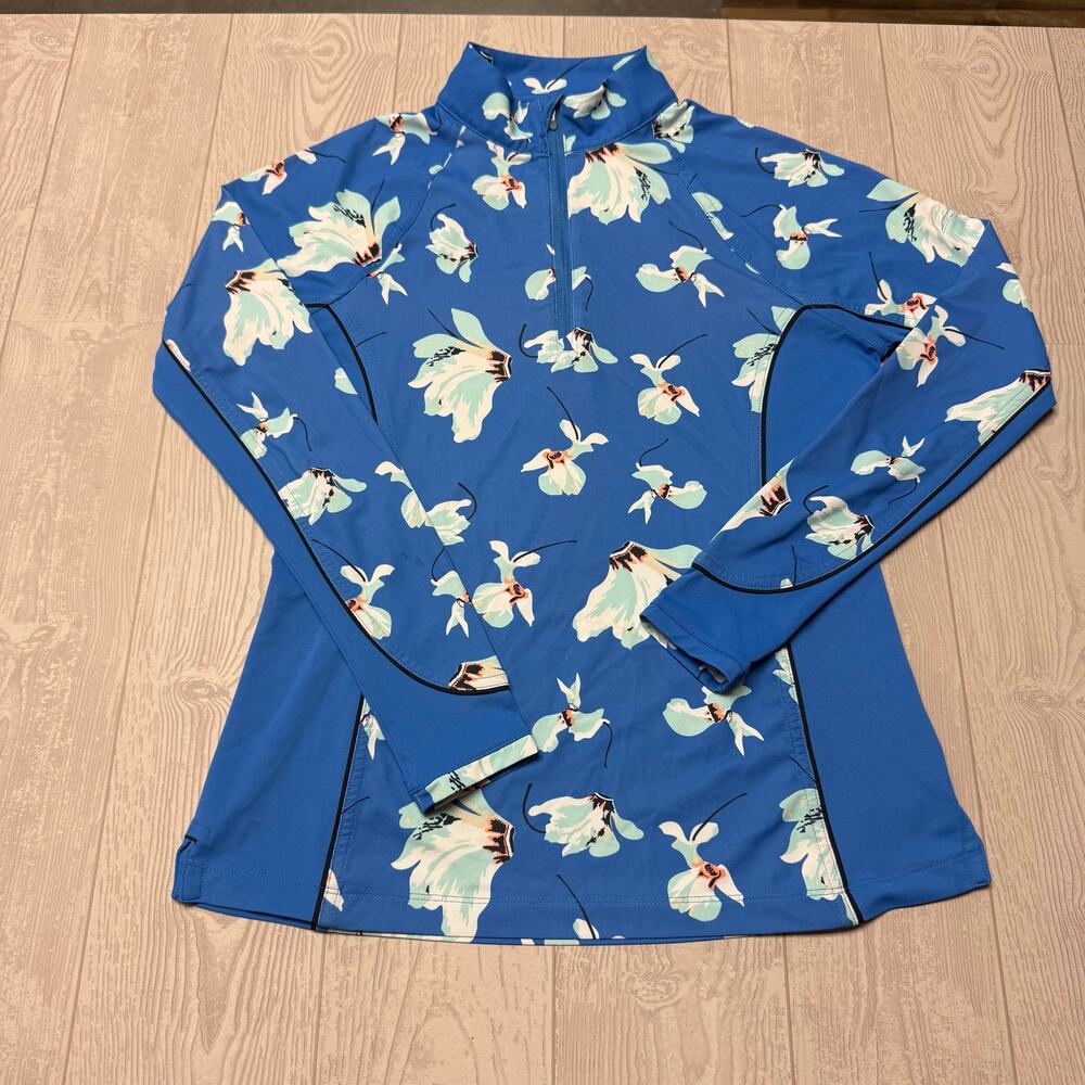 Peter Millar Women’s Floral Quarter-Zip Performance Pullover Women's XS